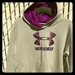 UA Girls Gray Hoodie Sweat Shirt